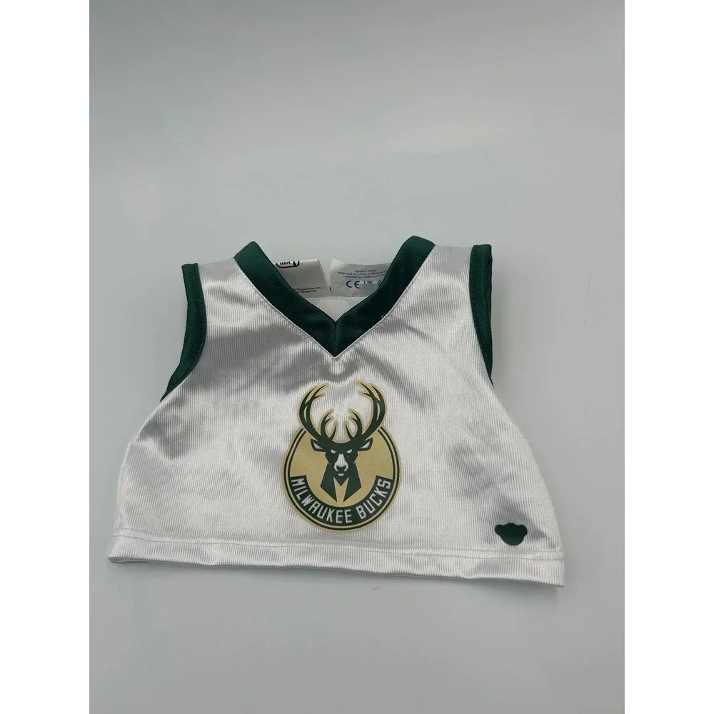 Build-A-Bear Workshop NBA Milwaukee Bucks Jersey Plush Accessory White Green